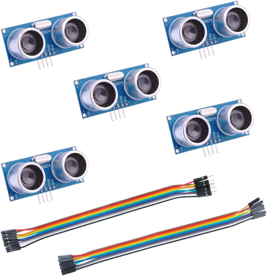 ELEGOO 5PCS HC-SR04 Ultrasonic Module Distance Sensor Compatible with Arduino UNO MEGA R3 Nano Robot XBee ZigBee - Image 2