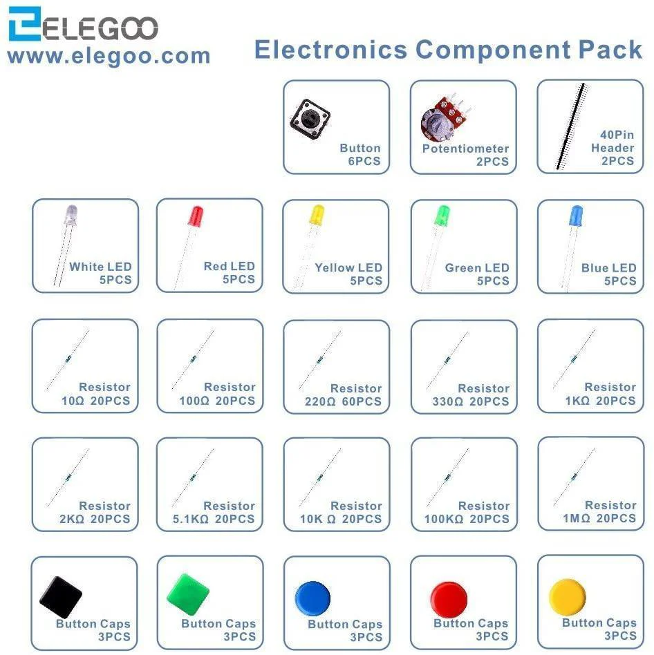 Upgraded Electronics Fun Kits (4 Versions) for Arduino, Raspberry Pi, STM32 - Image 6